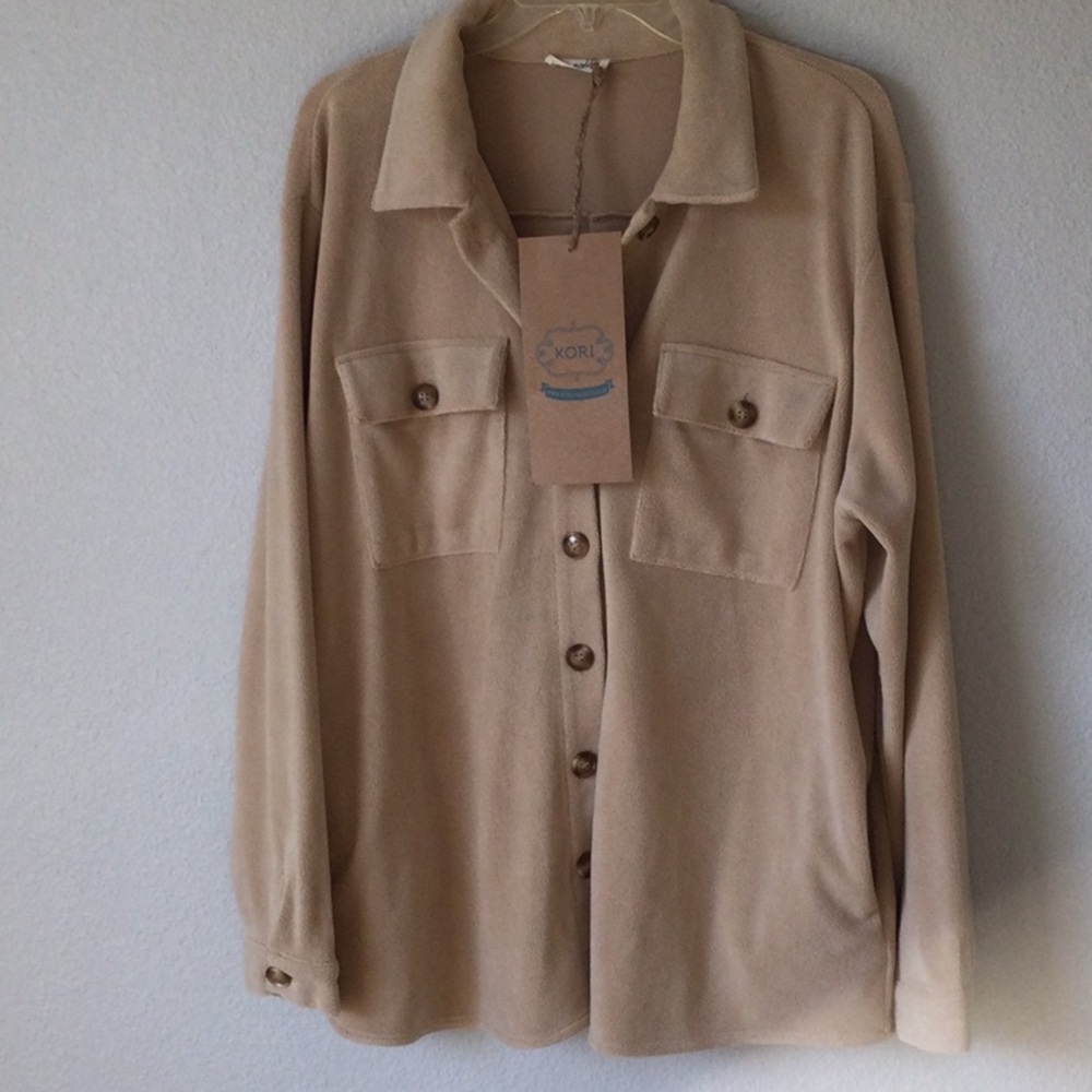 NWT Kori America Fleece Shacket